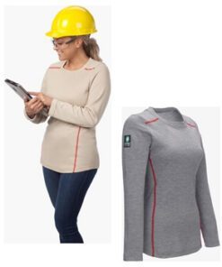 Discover the ultimate in safety and comfort with the Lakeland LSCWAT Women's High Performance FR Long Sleeve Knit Crew T-Shirt. Get your perfect fit now!