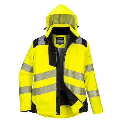 PORTWEST PW382 - PW3 Hi-Vis Women's Winter Jacket Yellow/Black - Image 2