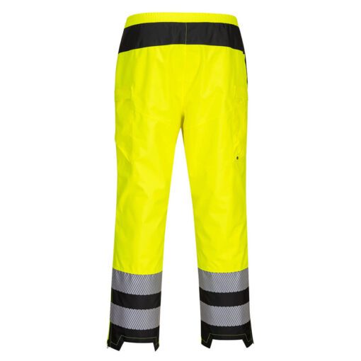PORTWEST -PW386 - PW3 Hi-Vis Women's Rain Pants Yellow/Black - Image 3