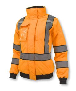 Radians SJ930-3 Women's Class 3 Quilted Bomber Jacket - Hi Vis Orange