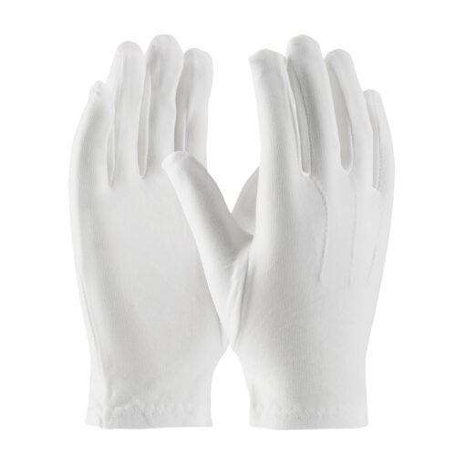 PIP 130-600WL Cabaret Ladies White Dress Glove with Raised Stitching on Back - 100% Nylon Open Cuff - Ladies - Box/12 Pairs - Image 2