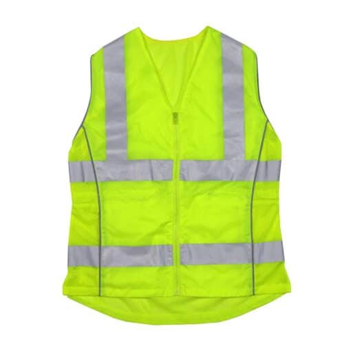 PIP 302-0312 Woman's Safety Vest, ANSI Type R Class 2, Solid Front, Mesh Back, Adjustable Waist, Hi Vis Yellow - Image 3