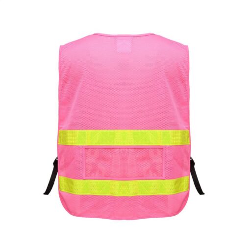 GSS Safety 3119 Incident Command Vest - Pink w/Lime Prismatic Tape-One size Fits All - Image 3