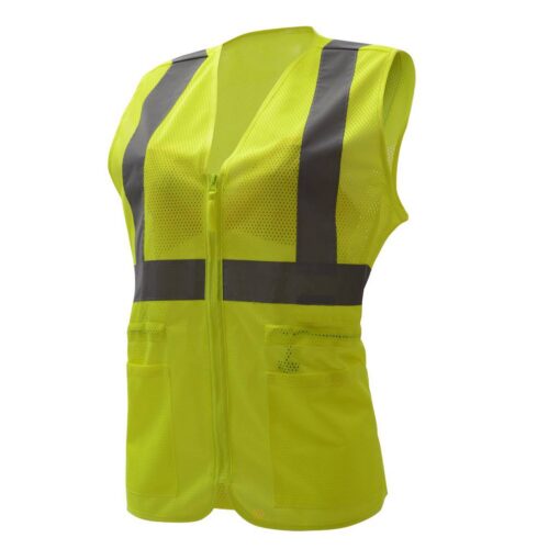GSS Safety 7803 Class 2 Ladies Vest - Lime Green - Image 3