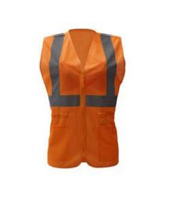 GSS Safety 7804 Class 2 Ladies Safety Vest- Hi Vis Orange
