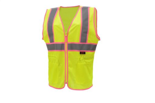 GSS Safety 7805 Class 2 Two Tone Ladies Vest - Lime - Image 3
