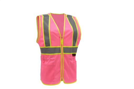GSS Safety 7806 Pink Two Tone Ladies Vest - Image 4