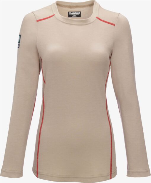 Lakeland LSCWAT Women's High Performance FR Long Sleeve Knit Crew T-Shirt - Image 3