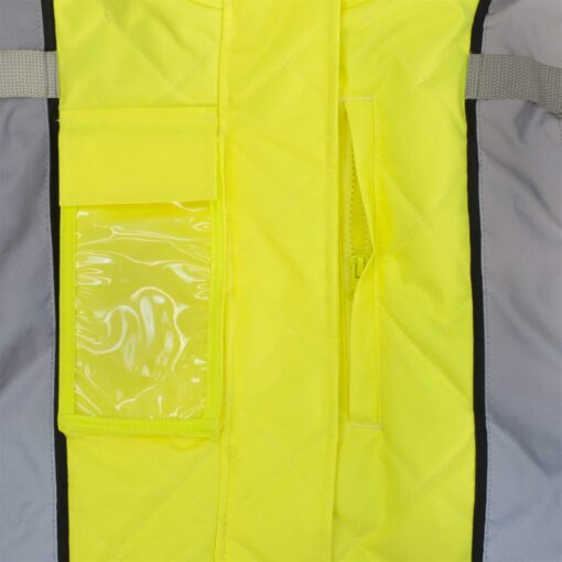 Radians SJ930-3 Women's Class 3 Quilted Bomber Jacket, Quilted, Hi Vis Lime Green - Image 7