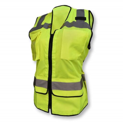 Radians SV59W Ladies Hi Vis Class 2 Heavy Duty Safety Vest, Surveyor Style Hi Vis Lime Green or Hi Vis Orange - Image 3