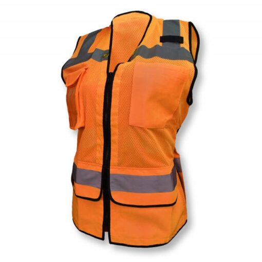 Radians SV59W Ladies Hi Vis Class 2 Heavy Duty Safety Vest, Surveyor Style Hi Vis Lime Green or Hi Vis Orange - Image 5