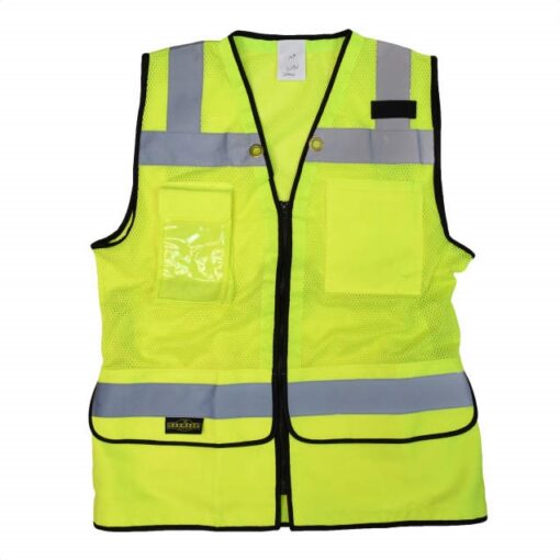 Radians SV59W Ladies Hi Vis Class 2 Heavy Duty Safety Vest, Surveyor Style Hi Vis Lime Green or Hi Vis Orange - Image 7